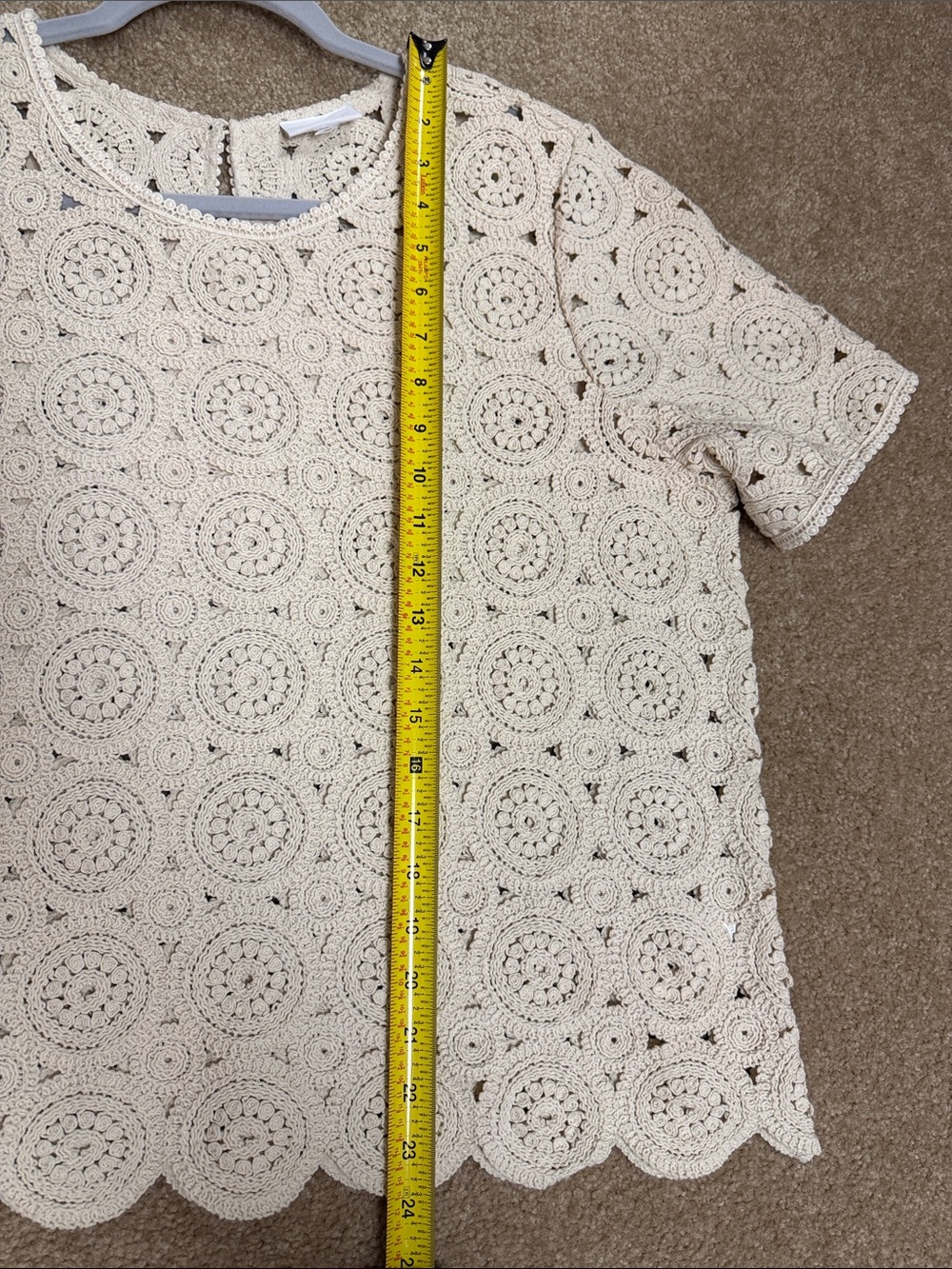 J. Jill Crochet Lace Top — Cream - Picture 5 of 5